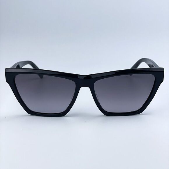 NEW Saint Laurent SLM103 001 Black Gray Gradient Cat Eye Women Sunglasses - Picture 4 of 14